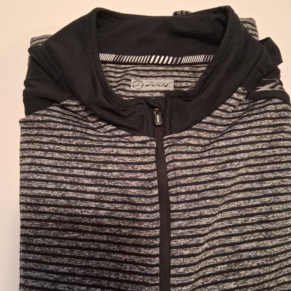 Zoot Black and Gray Striped Quarter Zip Baselayer